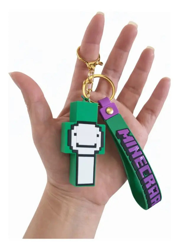 Minecraft Characters Keychain with Rubberized Strap