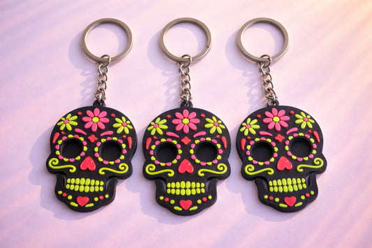 Chaveiro Caveira Mexicana - Kit 5 Unidades