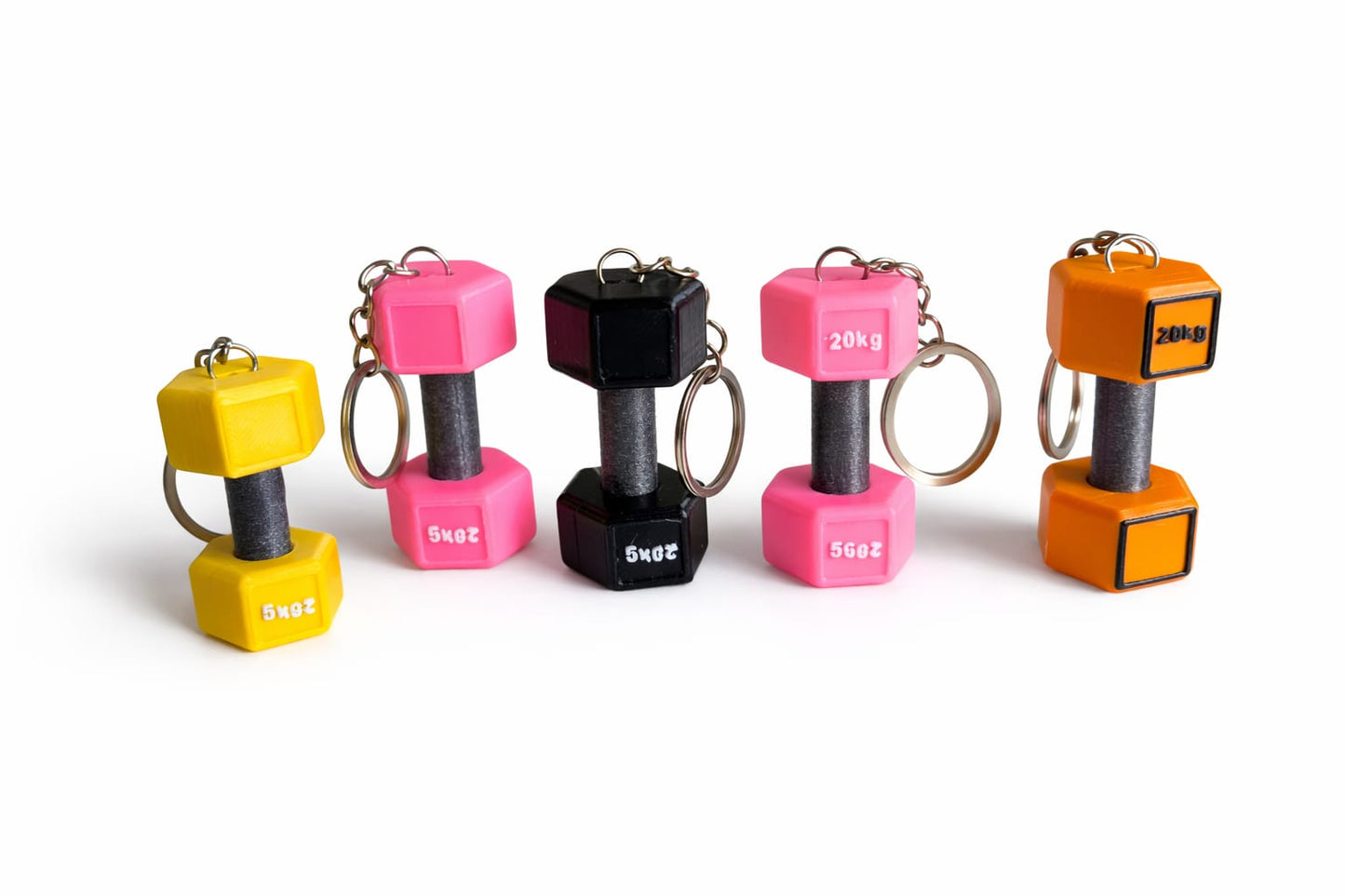 Chaveiro Halteres Esporte Academia -kit 5 Unidade Colorido