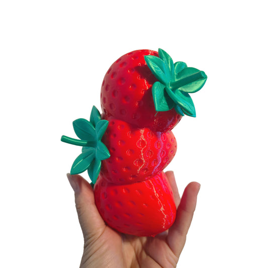 🍓🍋🌿 Kit Vaso Frutas Florais Decorativo (3 Peças) – Design Moderno em PETG | Kreate3D