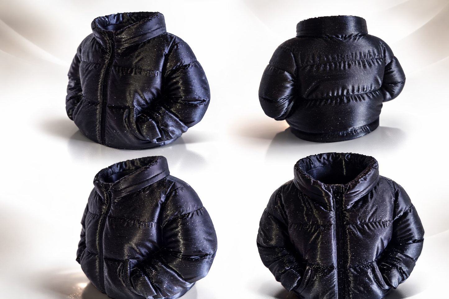 Porta-canetas E Porta-objetos De Mesa Design Puffer preta