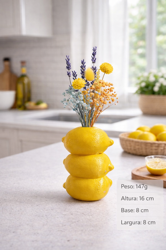 🍋✨ Vaso Decorativo Limão – Linha Frutas Florais | Kreate3D