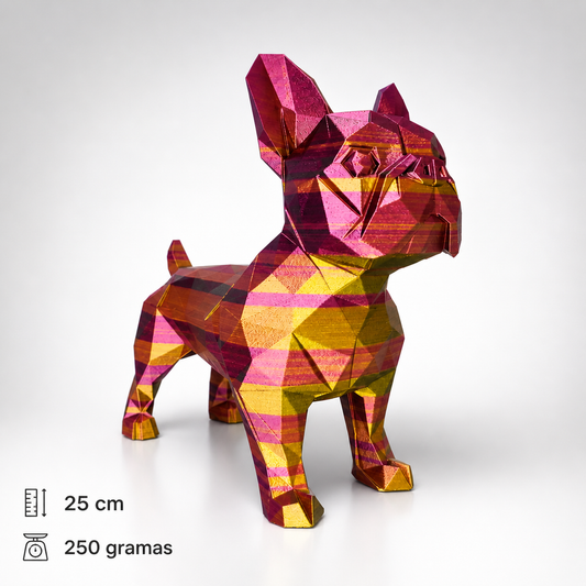 Escultura Cachorro Geométrico Tri Color – 25 cm
