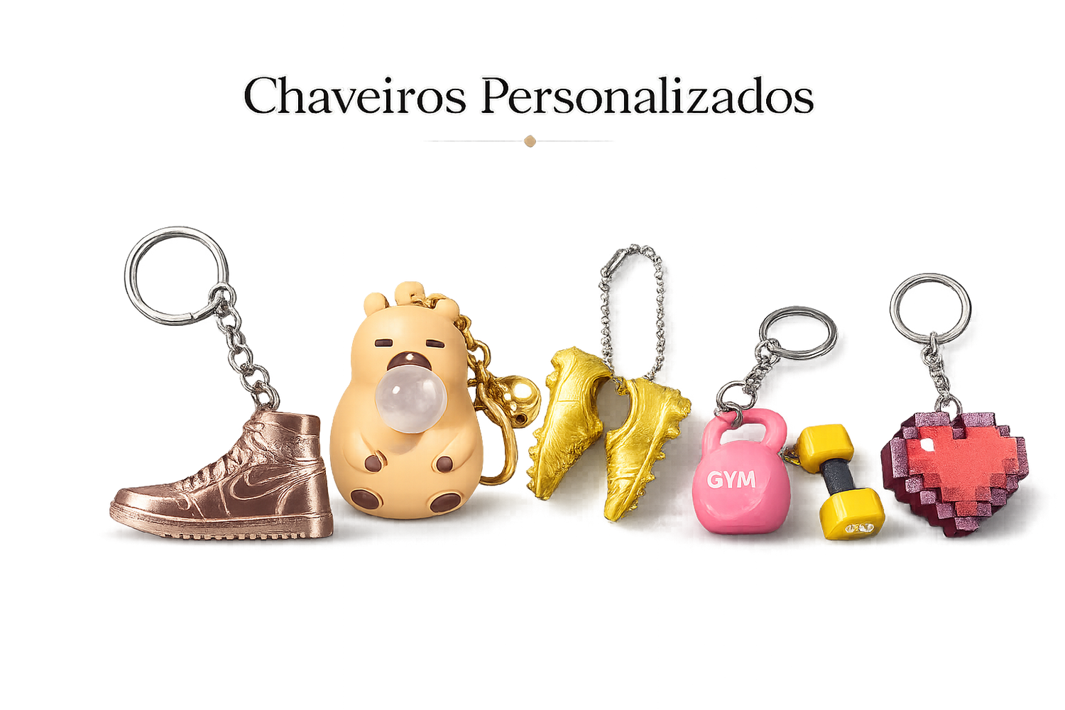Chaveiros 3D Personalizados e Emborrachados | Kreate 3D