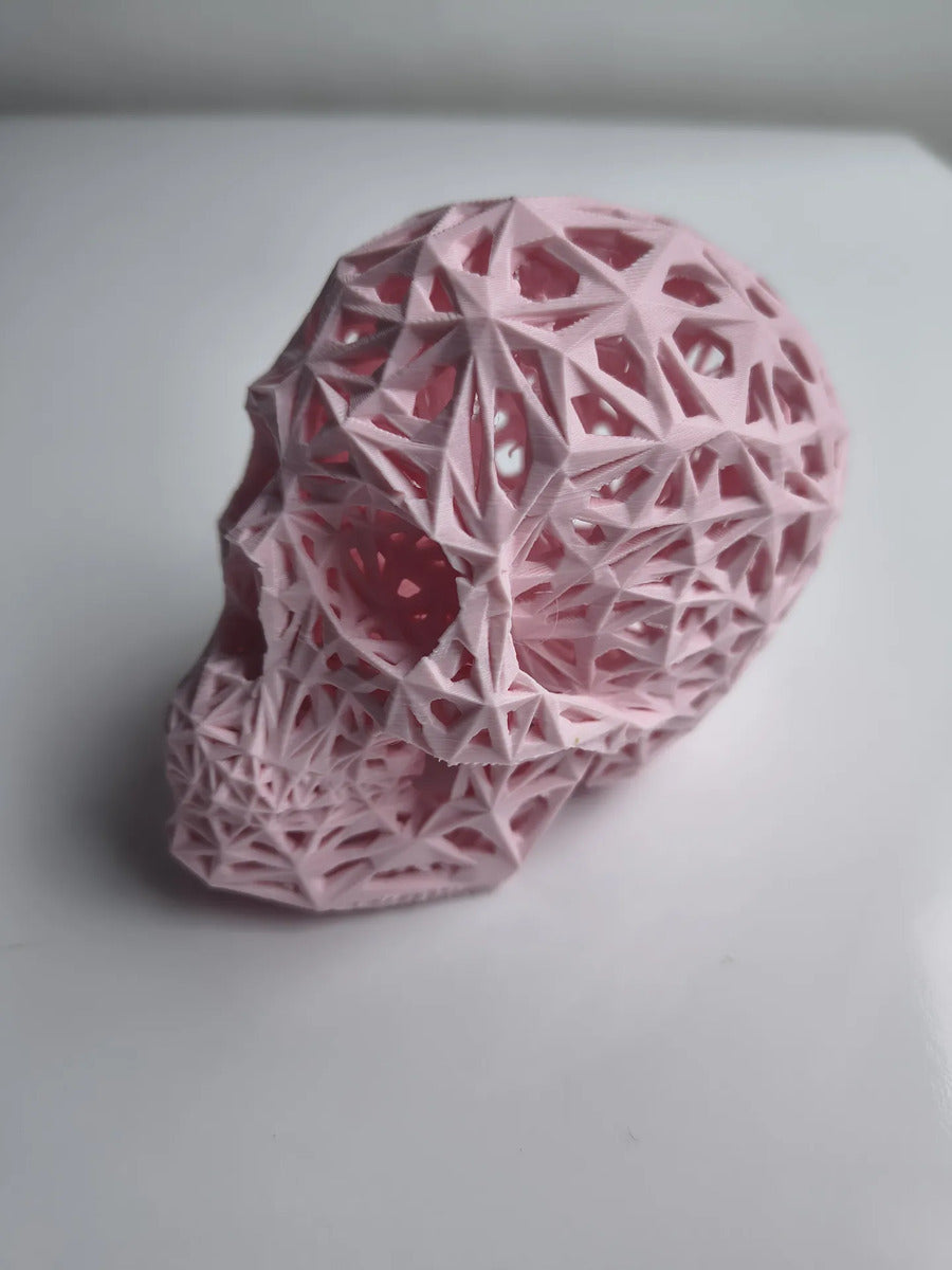 Escultura Caveira Estilo Veroni Tricolor 9x12cm Vazada Crâni
