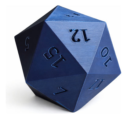 Dado D20 20 Faces - Premium Rpg Mesa Jogos 3d 5cm 29g Azul