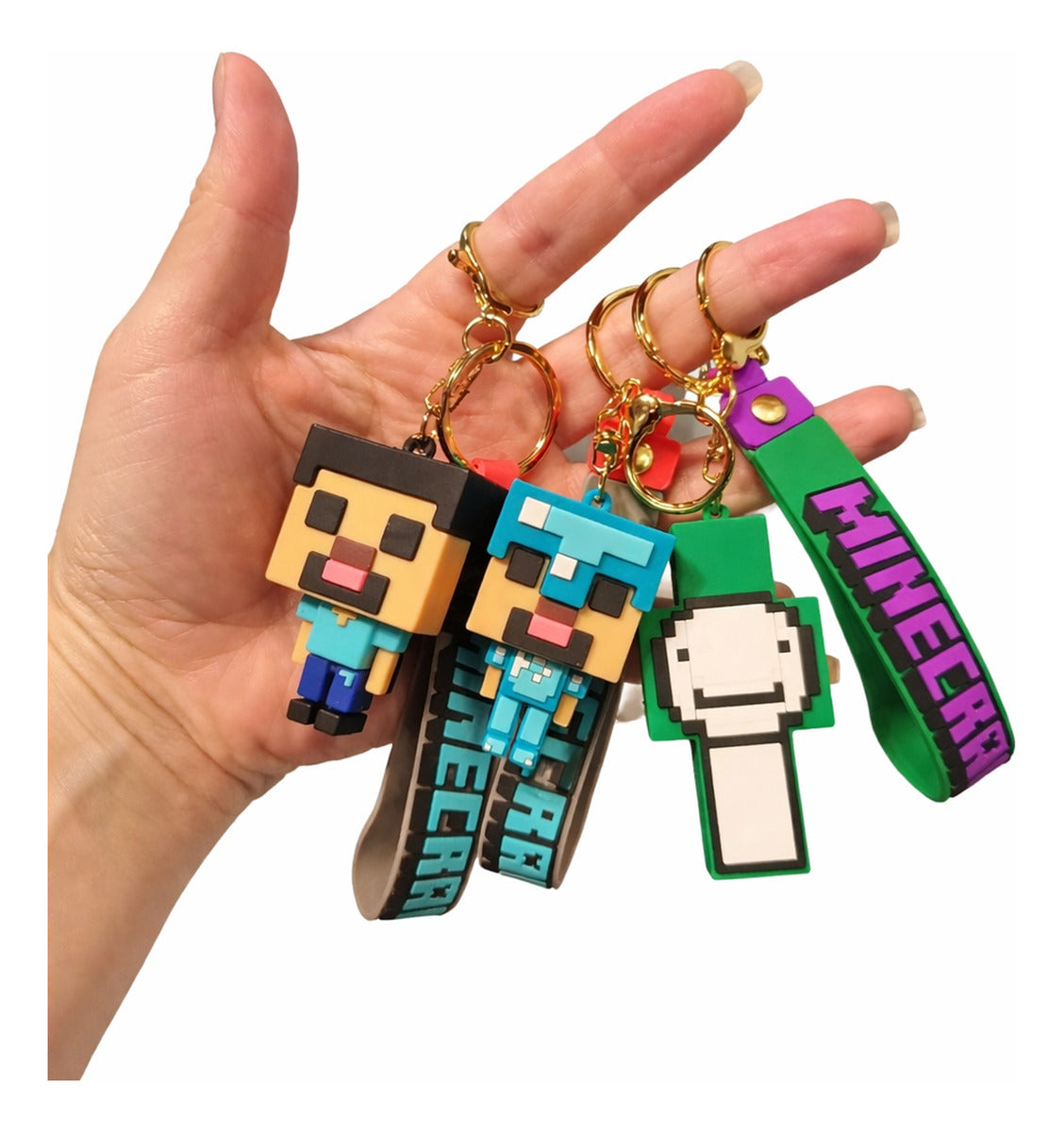 Minecraft 3D Rubber Keychain Kit 5x3