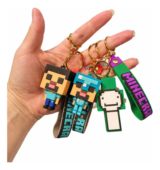 Kit Chaveiro Minecraft 3d Emborrachado  5x3
