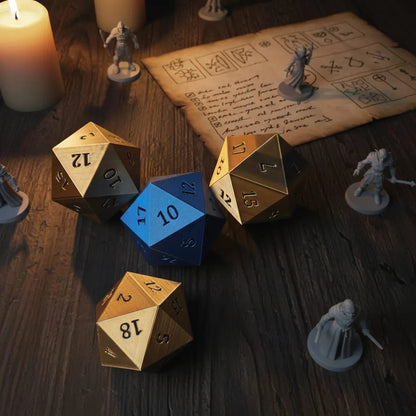 Dado D20 20 Faces - Premium Rpg Mesa Jogos 3d 5cm 29g Azul