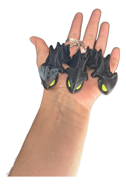 Toothless Dragon Keychain Kit - Articulated - 3 Units
