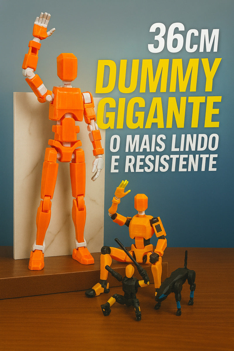 Boneco Dummy 13 Gigante Kit 3 Articulado 3d Figura De Açao