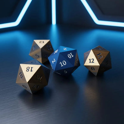 Dado D20 20 Faces - Premium Rpg Mesa Jogos 3d 5cm 29g Azul