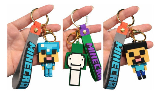 Kit Chaveiro Minecraft 3d Emborrachado  5x3