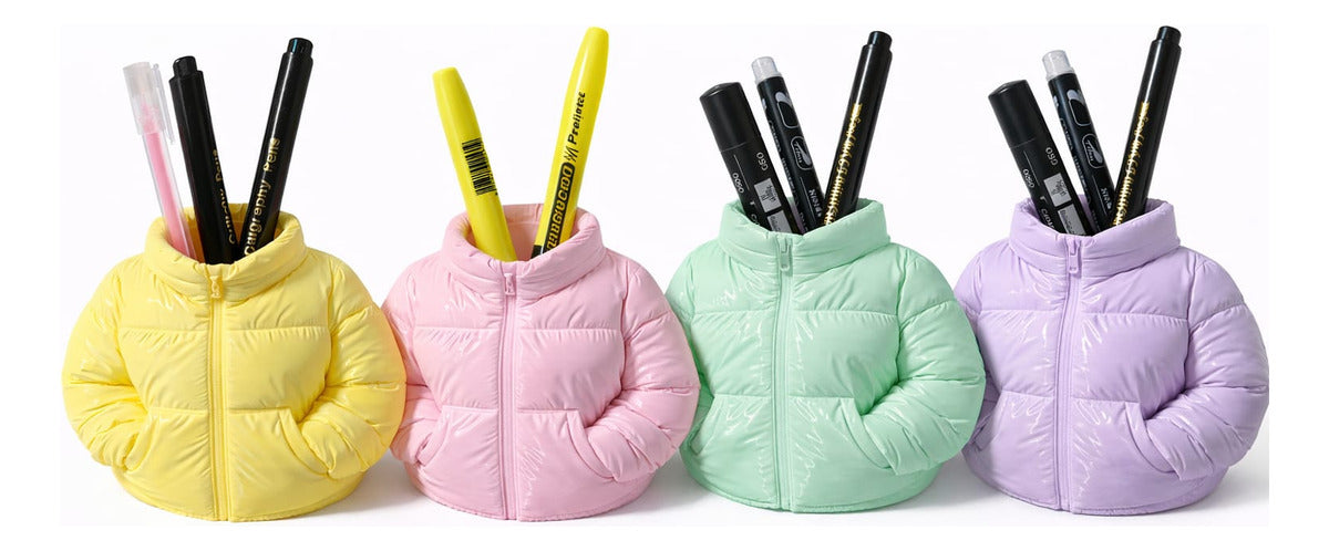 Porta-canetas E Porta-objetos De Mesa Design Jaqueta Colorid