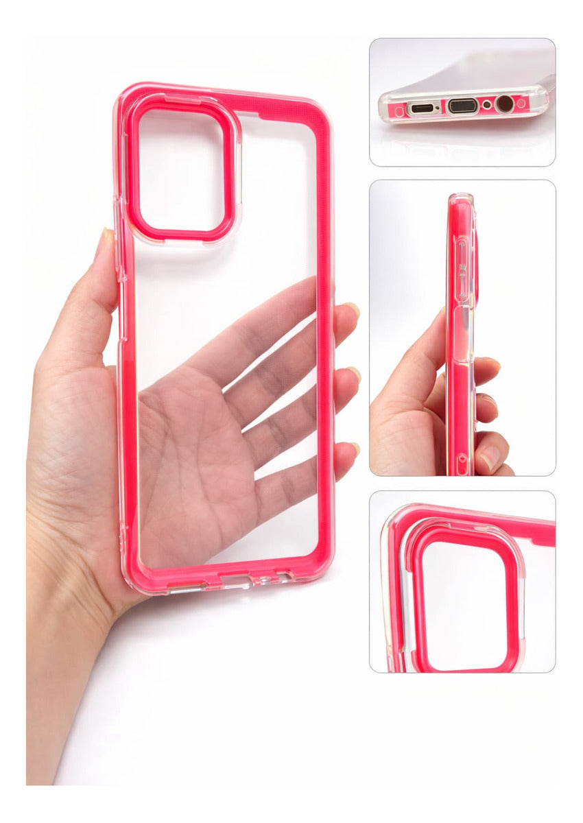 Realme C30 e C30s transparente e rosa choque