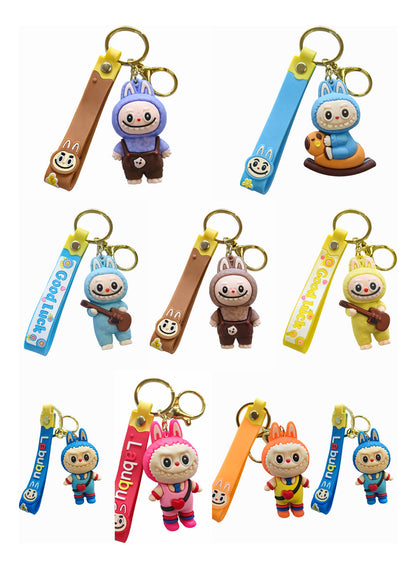 Labubu Rubberized 3D Keychain 7cm X 4cm Kwai
