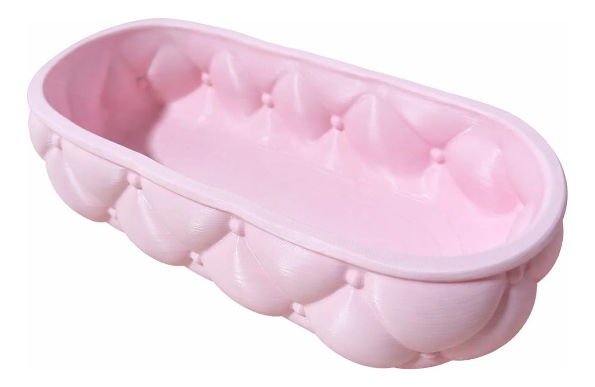 Kit 2 Porta Objeto Decorativo Rosa Em 3d Desenho De Almofada