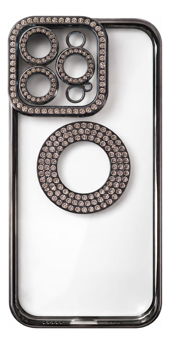Capinha Transparente Com Strass Compatível Com iPhone 15pro
