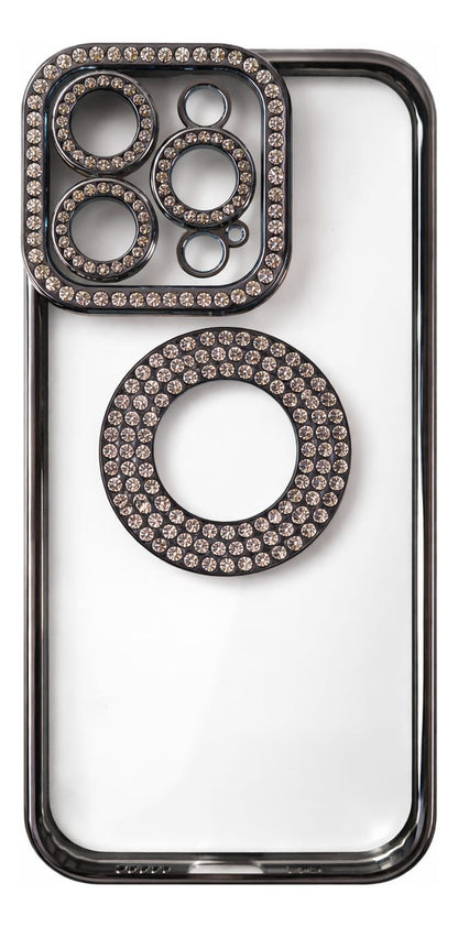 Capinha Transparente Com Strass Compatível Com iPhone 15pro