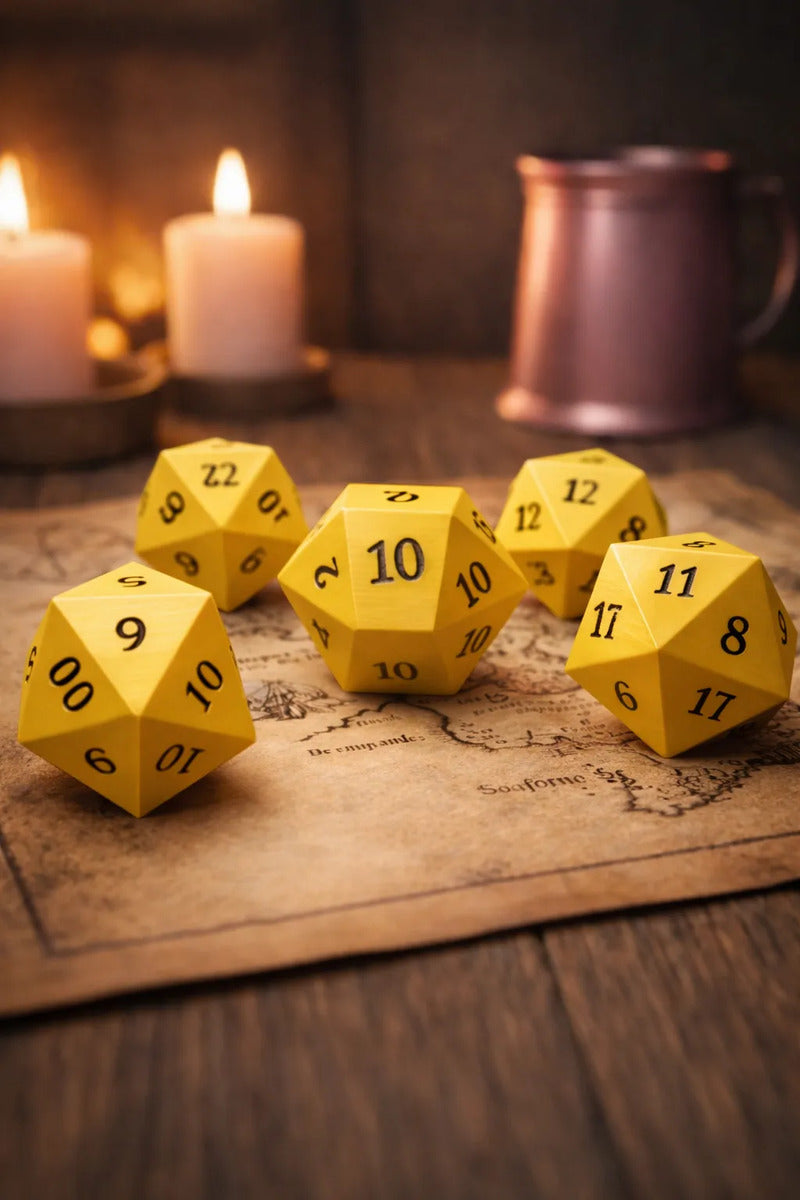 Kit 6 Dados D20 Faces Premium Rpg Jogos 3d 5cm 29g Colorido