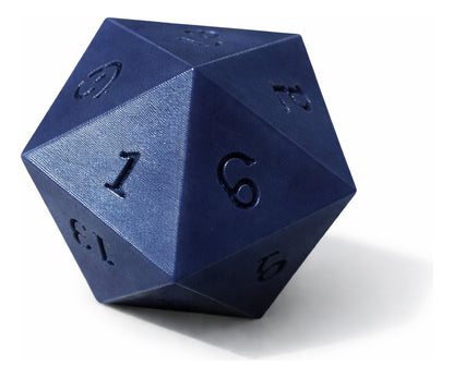 Dado D20 20 Faces - Premium Rpg Mesa Jogos 3d 5cm 29g Azul