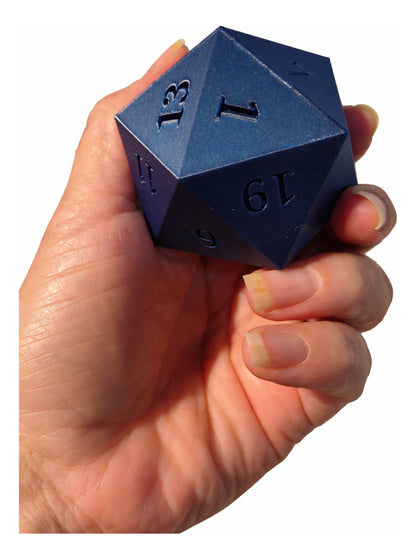 Dado D20 20 Faces - Premium Rpg Mesa Jogos 3d 5cm 29g Azul
