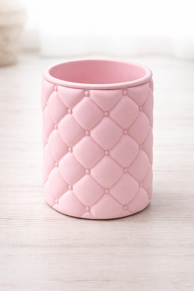 Kit 2 Porta Objeto Decorativo Rosa Em 3d Desenho De Almofada