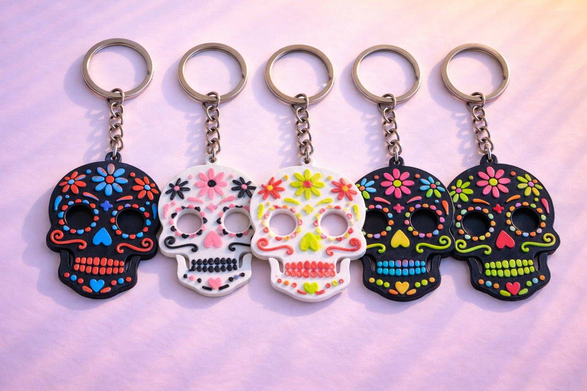 Mexican Skull Keychain - Kit 5 Units