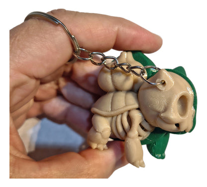 Bulbasaur Skeleton Dual Green Goth Keychain