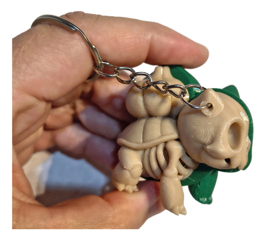 Chaveiro Bulbasaur Esqueleto Dual Verde  Gótico