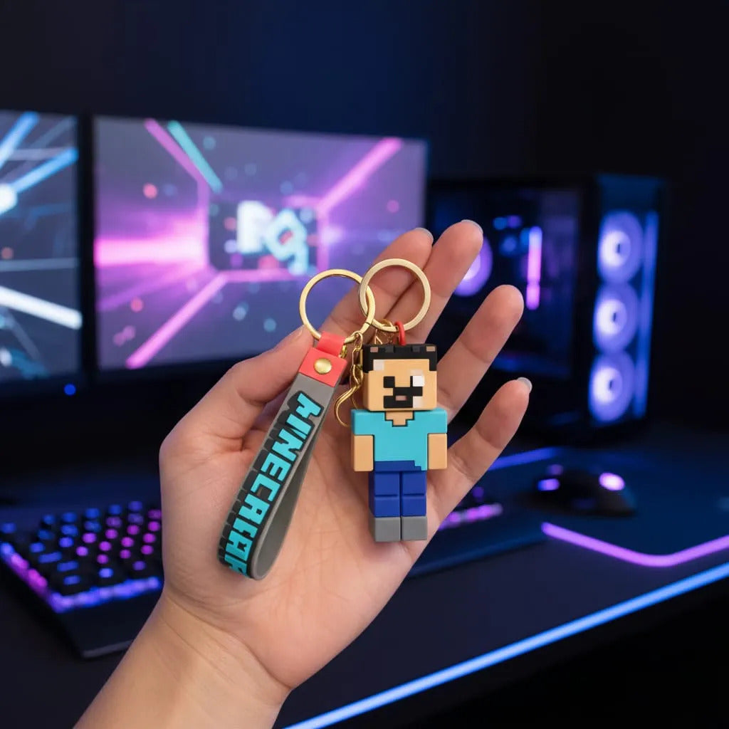Minecraft 3D Rubber Keychain Kit 5x3