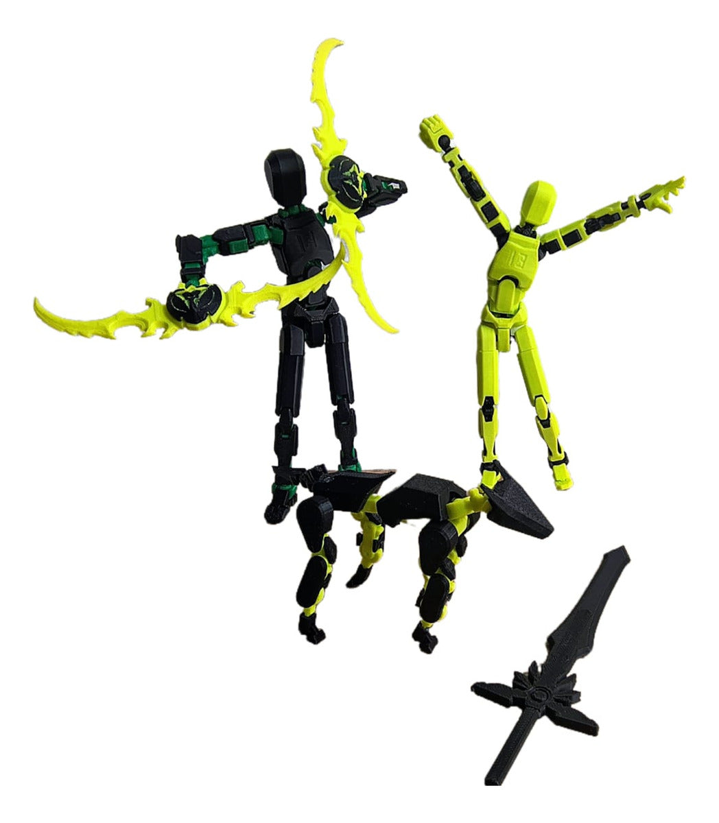 Kit 2 Bonecos Warcraft Articulados Dummy 13 + Cachorro + Acessórios