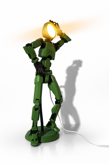 🤖✨ Luminária Dummy Articulada LED – 45 cm