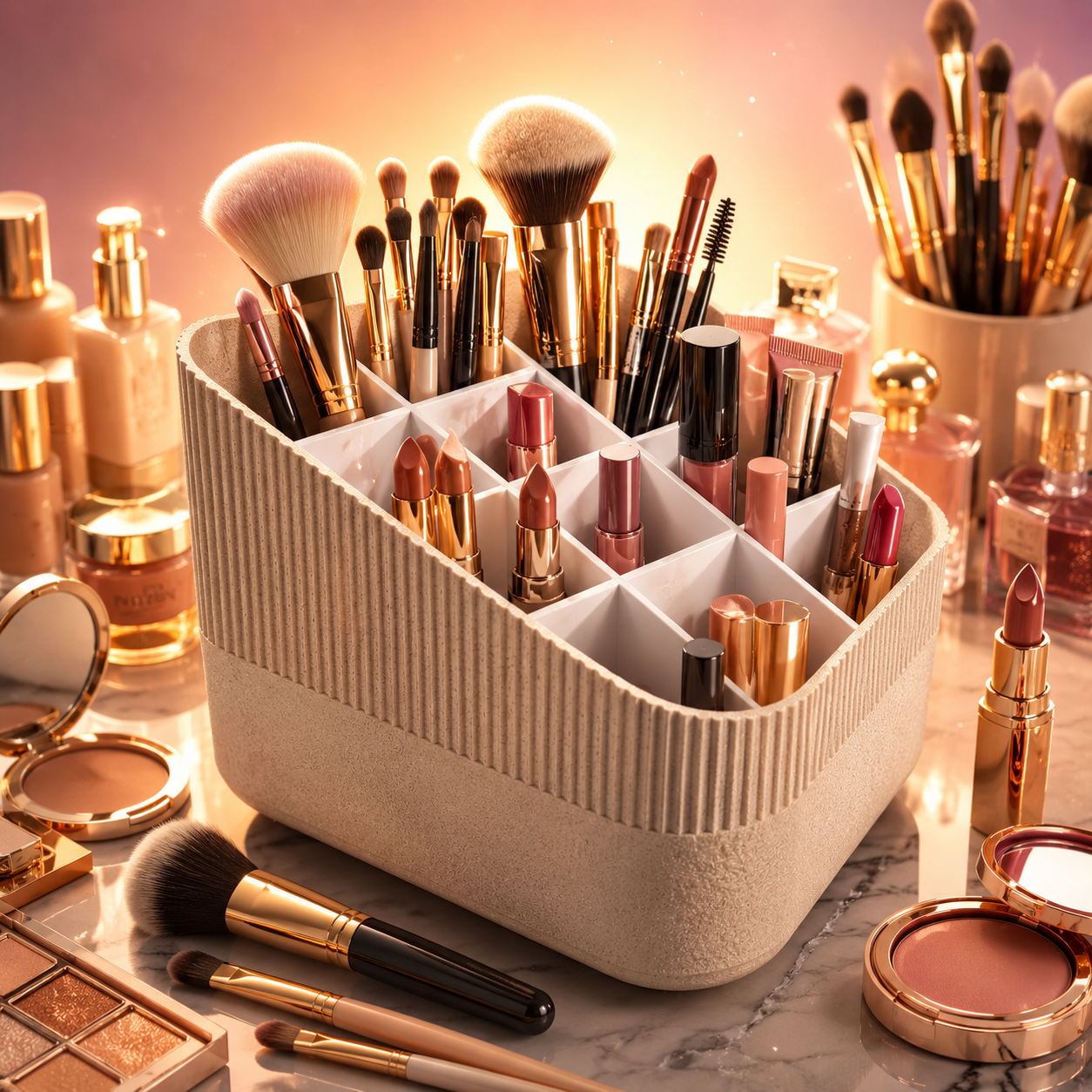 Organizador Multifuncional Nude com Divisórias 🤍✨