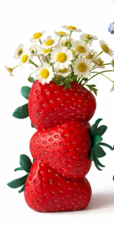 Vaso Decorativo Morango – Decoração Moderna com Flores Secas | Kreate3D