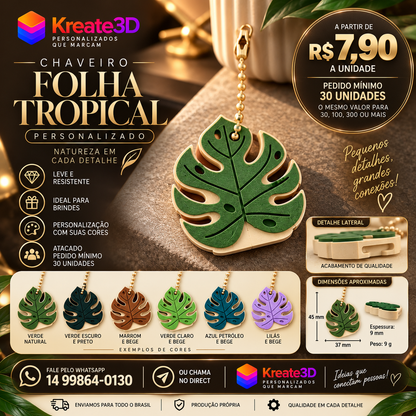 Abridor de latinha de 🌿 folhagem 30 unidades para atacado