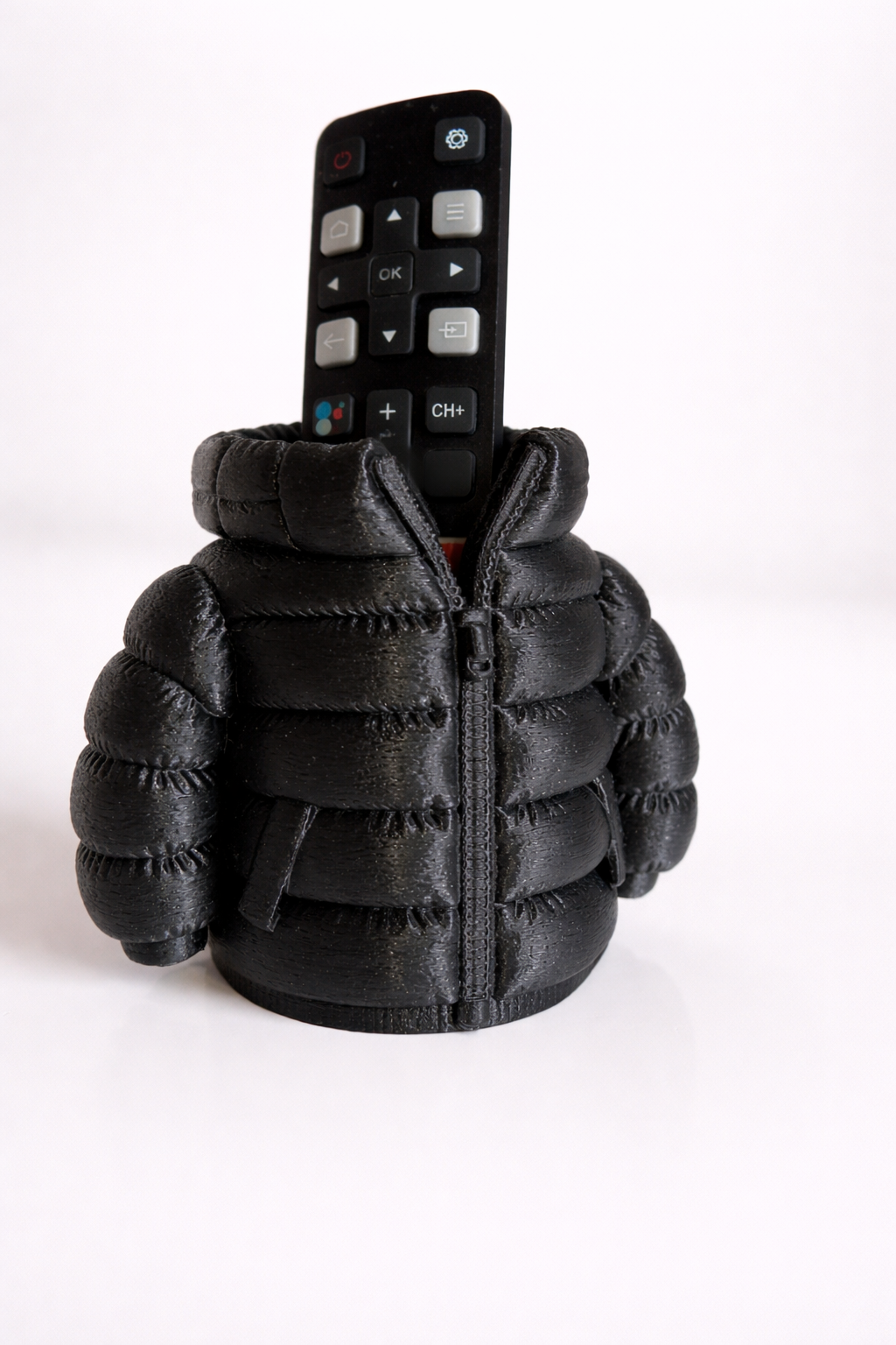 Porta-canetas E Porta-objetos De Mesa Design jaqueta longa  Puffer preta