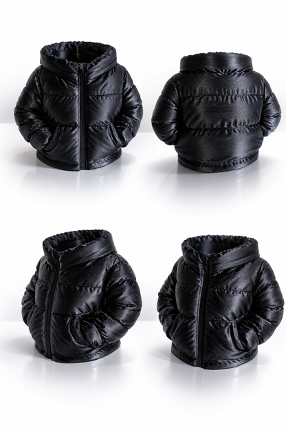 Porta-canetas E Porta-objetos De Mesa Design Puffer preta