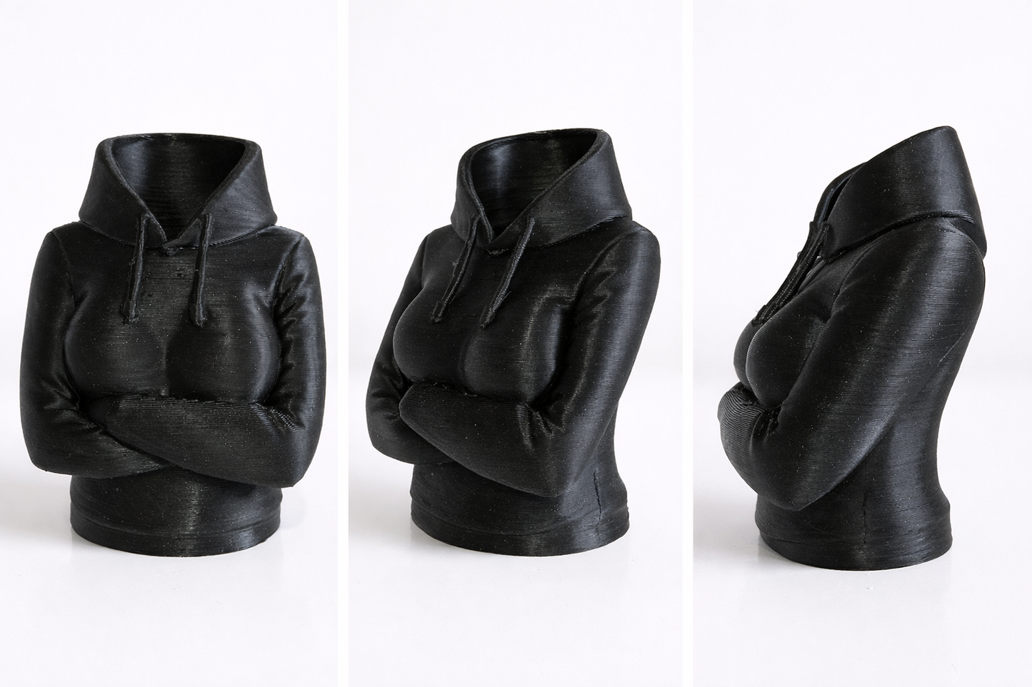 Porta-canetas E Porta-objetos De Mesa Design Moleton feminino preto