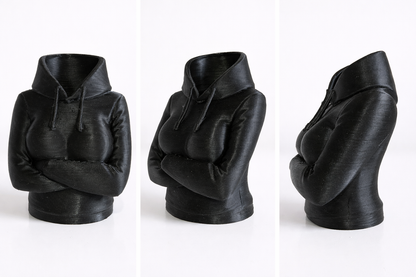 Porta-canetas E Porta-objetos De Mesa Design Moleton feminino preto