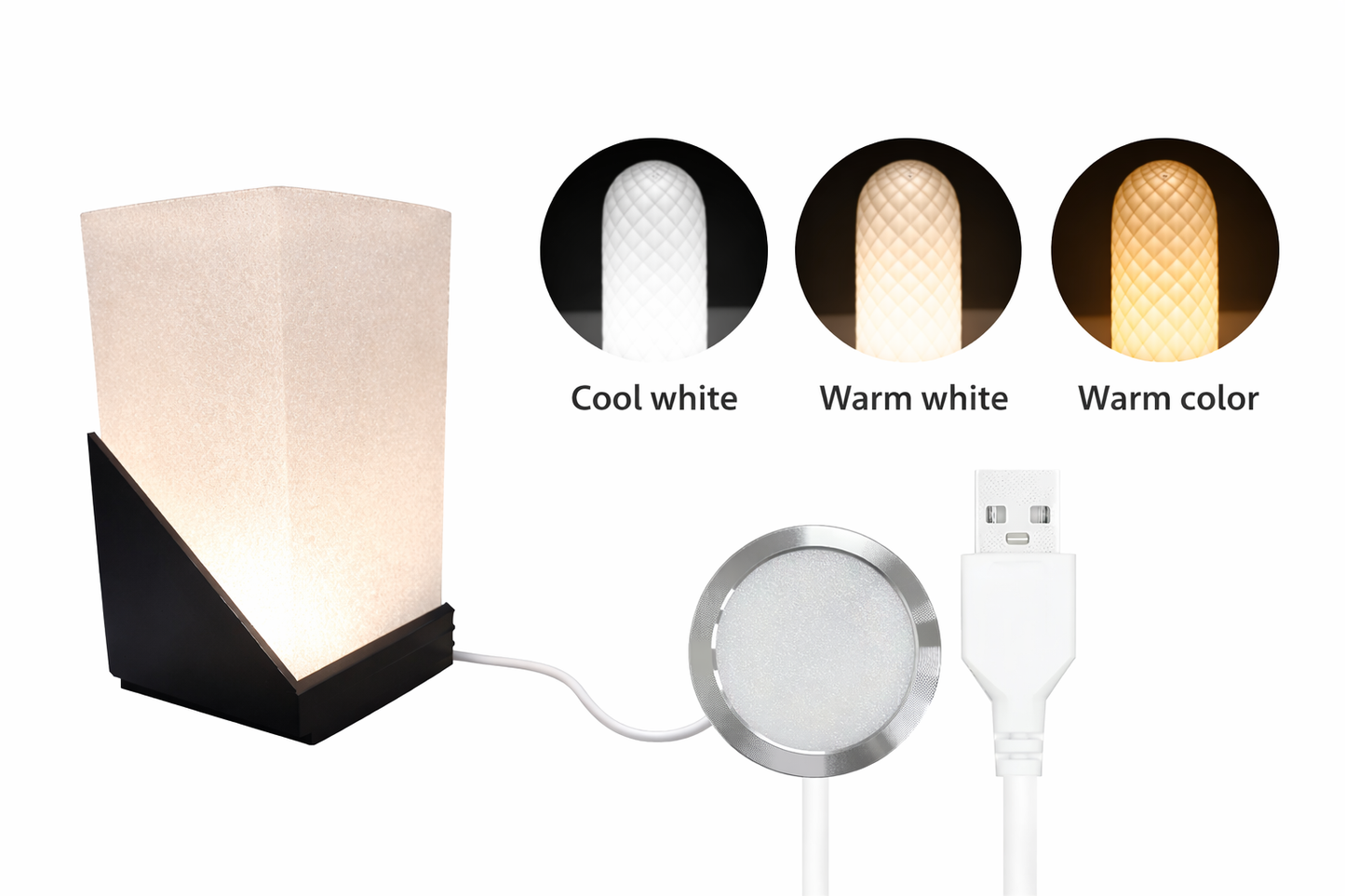 💡 Luminária Aurora Prism LED USB – Design moderno e luz perfeita para qualquer ambiente