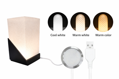💡 Luminária Aurora Prism LED USB – Design moderno e luz perfeita para qualquer ambiente