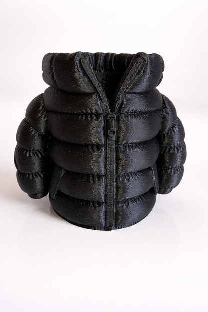 Porta-canetas E Porta-objetos De Mesa Design jaqueta longa  Puffer preta