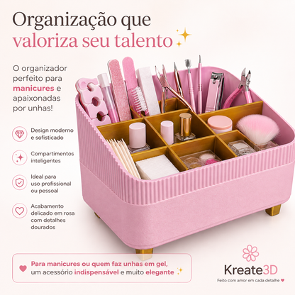 Organizador Multifuncional Nude com Divisórias 🤍✨
