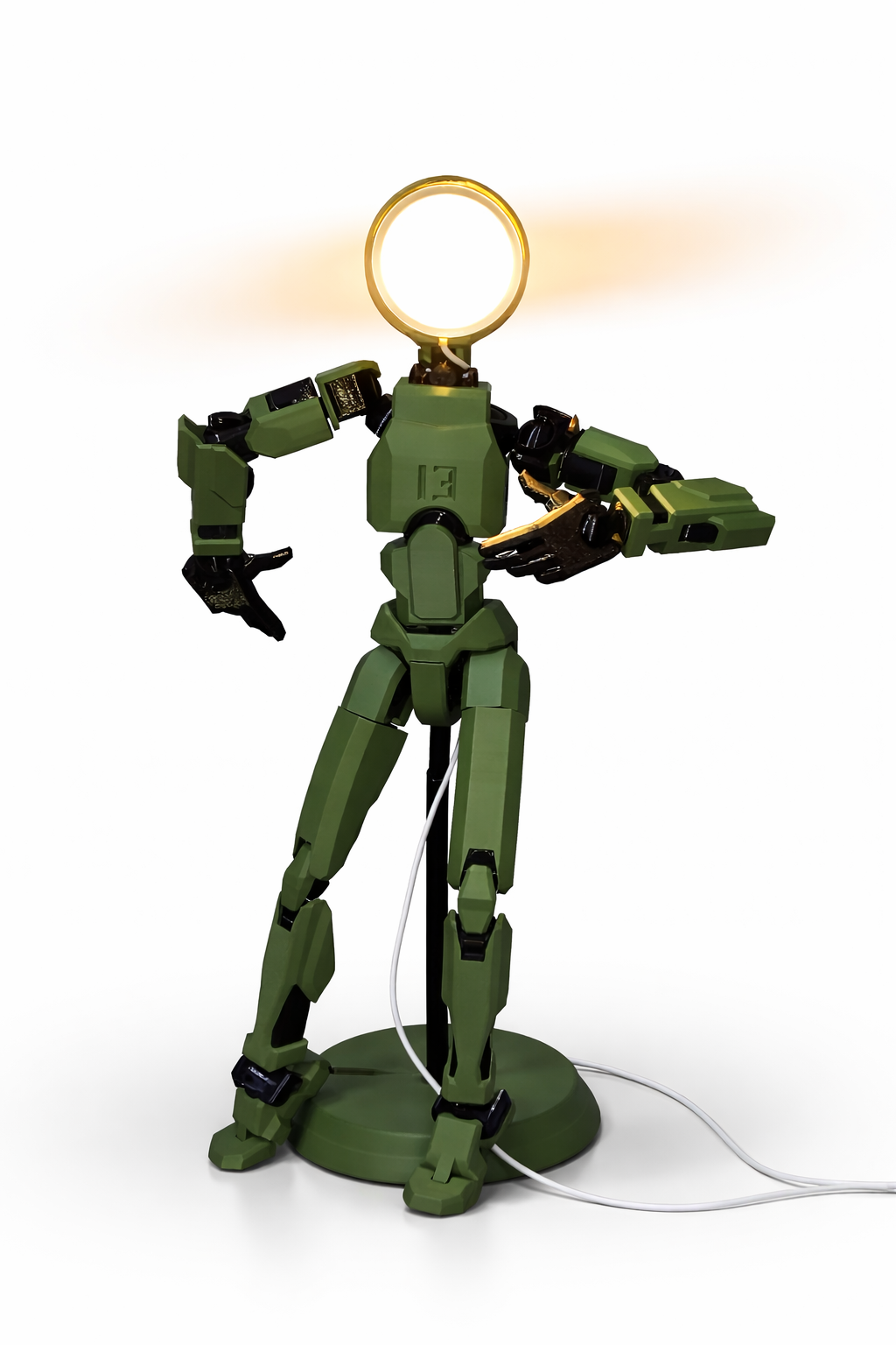 🤖✨ Luminária Dummy Articulada LED – 45 cm