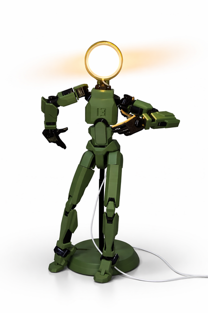 🤖✨ Luminária Dummy Articulada LED – 45 cm