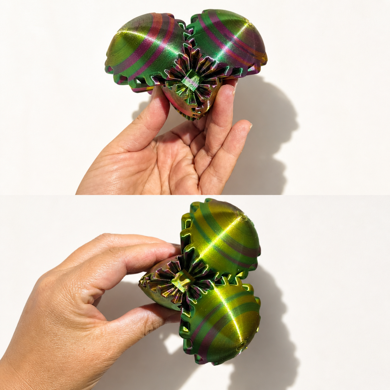 Bola Giratória 3D Transformável – Efeito Hipnotizante ✨