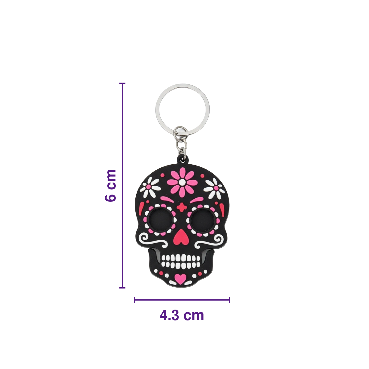 Chaveiro Caveira Mexicana -  1 Unidade