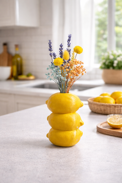 🍋✨ Vaso Decorativo Limão – Linha Frutas Florais | Kreate3D