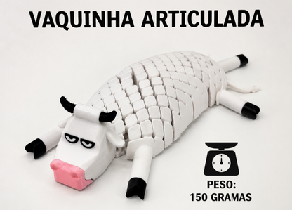 Decoração Articulada Vaquinha Mal Humorada Branco